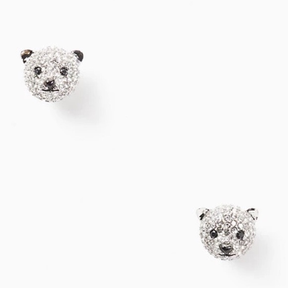 $59 Kate Spade Arctic Friends Polar Bear Pave Stud Earrings - Picture 3 of 5